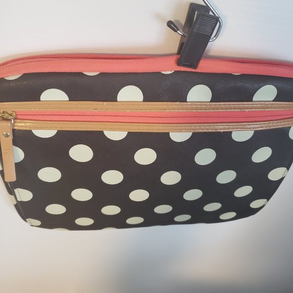 Polka Dot Laptop Sleeve tablet front pocket zippered black white pink+ - Picture 5 of 13